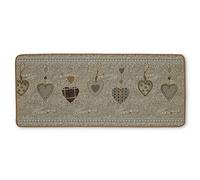 Casatessile Alfombra de Cocina CUORI GOBELIN Corredor Lavable, Alfombra Antideslizante, Pasillo de Cocina a Medida. - 180 cm.