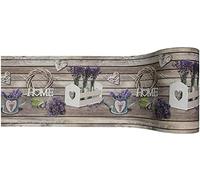 Casatessile Alfombra Multiusos Antideslizante de 50 cm de Ancho. Corte en Vivo de Lavanda Legno Alfombra de Cocina Lavable a máquina, alfombras de Cocina de diseño Moderno. - 340 cm.