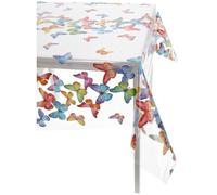 Casatessile Mantel Italiano de plástico Transparente Cristallo Fantasia Mantel de PVC plastificado Exterior - VAR. 6, Maxi 140x360 cm.