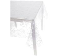 Casatessile Mantel Italiano de plástico Transparente Cristallo Fantasia Mantel de PVC plastificado Exterior - VAR. 1, 4 Puestos 140X140 cm.