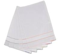 Casatessile Set de 6 paños de Cocina Greta con Volante Aida - Bianco