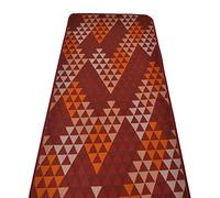 Casatessile Triangoli Liscio Alfombra de Cocina Ancho 50 cm. - Bordeaux, 150 cm.