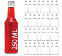 casavetro Claro Tornillo Superior Botellas de Vidrio vacías 250 ml - Tapas giratorias Recargables Reutilizables - Tapa de Metal Ajustada al Aire para Kombucha Home Brewing Gin Aceite (30 x 250 ml)