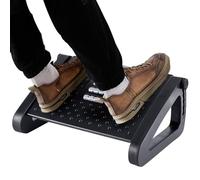 CasaZenith Reposapiés ajustable de seis alturas para debajo del escritorio en el trabajo, taburete ergonómico para debajo del escritorio de la oficina, reposapiés debajo del escritorio con rodillo de