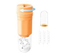 Casbomy Cubitera con vaso giratorio para desbloquear y funda protectora contra el polvo, taza de hielo giratoria con 3 mini bandejas para cubitos de hielo, sin BPA para zumo, whisky, cóctel, bebida