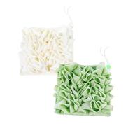 Casbomy Washcloth Loofah Combo, The Leeffa Soft Loofah and Washcloth, 2 en 1 Bath Loofah Sponge, Loufee Washcloth Loofah, with Drawstring Loofah Cloth Cloth Sponges for Cleaning and Bathing(2