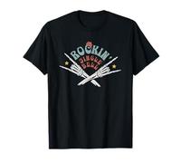 Cascabel Rockin Sign Skeleton Hand Rockin Strat Christmas Camiseta