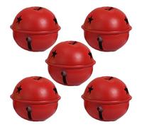 Cascabeles de 5 cm, 5 Piezas, Adorno de Campana de Creer Recortado, decoración de árbol de Navidad, decoración de Trineo de Oro Rojo, Campanas de Metal, Suministros de decoración de Fiestas