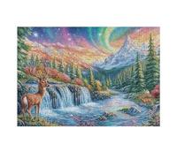 Cascada arcoíris Mountain Puzzle 300 Piezas Cartón Blanco Premium para Expertos Tiempo Ocio En Casa Relajación Mental para Enmarcar 300 PCS