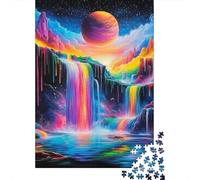 Cascada arcoíris Paquete Arte Paisaje fantástico Rompecabezas Cartón Premium 1000 Piezas, Desafío Educativo, Regalo Entusiastas Mayores 38x26cm/1000pcs