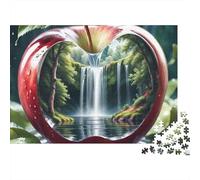 Cascada Bosque de Manzanas Rompecabezas 1000 Piezas Cartón Grueso para Adultos Noche Familiar para Relajarse Oferta 38x26cm/1000pcs