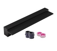 Cascada de Acero Inoxidable para jardín, Patio y terraza - Kit de Fuente de Piscina Larga y Delgada con Accesorios, Salida empotrada en la Pared (200/180/150/120/100/80/60 cm, Negro)