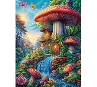 Cascada de Hongos Rompecabezas 300 Piezas Cartón Resistente para Principiantes Animales fantásticos de Animales Salvajes Ocio Doméstico Reducir Estrés Decoración Hogar Regalo Ideal 300 PCS