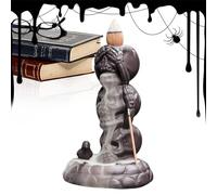 Cascada De Incienso Con Reflujo De Calavera, Soporte De Incienso, Cascada, Elegante Quemador De Incienso, Cascada De Humo, Corriente De Incienso, Cascada De Incienso Calmante, Quemador De Humo, Fuente