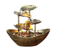 Cascada de interior relajante con luz LED para mesa, decoración de escritorio para oficina o habitación