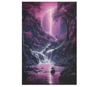 Cascada de la Selva Puzzle de Madera 1000 Piezas para Adultos Y Niños Puzzles Imposible, Juego De Paciencia Colorido, Desde 12 Años 78×53cm