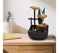 Cascada de sobremesa para decoración de Interiores, Fuente de Ocio, Mini Cascada de Interior, Fuente de Agua Feng Shui para Escritorio (Color: A)