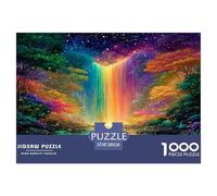 Cascada del Arco Iris Puzzle 1000 Piezas - paisajes, Rompecabezas Desafiante, para Toda La Familia, 38x26cm/1000pcs
