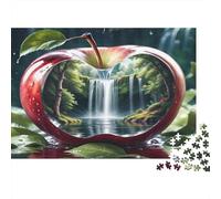 Cascada del Bosque de Manzanas Puzzles 1000 Piezas Papel Reciclado para Adultos Puzzle para Adultos Juego Educativo para descompresión Excelente Idea de Regalo Partir de 12 años 38x26cm/1000pcs