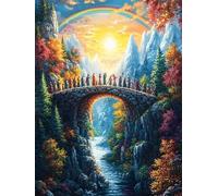 Cascada del Puente arcoíris Puzzle 300 Piezas Papel Adolescentes Actividad Días Libres Actividad Mente Colección Rompecabezas Regalo Creativo 300 PCS