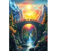 Cascada del Puente arcoíris Puzzle 500 Piezas Cartón Grueso para Coleccionistas Ocio Creativo En Casa Calmar La Mente Pieza Colección Más Vendido 500 PCS