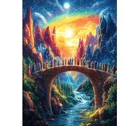 Cascada del Puente arcoíris Rompecabezas 300 Piezas Cartón para Toda La Familia Ocio Tranquilo En Casa Alivio Ansiedad Decoración Artística Detalle Regalo 300 PCS