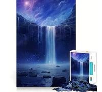 Cascada en el Bosque Naturaleza Rompecabezas de 1000 Piezas para Adultos Juguete Que desafía la Mente Corte preciso alineación Actividad Nocturna Divertida para Toda la Familia (38x52cm)