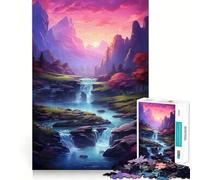 Cascada en el Bosque Rompecabezas de 1000 Piezas Juego para ejercitar la Mente Artesanía de Corte experta Un pasatiempo Fascinante para los Momentos de Ocio (38x26cm)