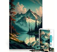 Cascada en el Bosque - Rompecabezas de 1000 Piezas para Adultos - Juego de Habilidad Mental - Corte láser para un Ajuste Actividad gratificante para días lluviosos (38x26cm)