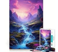 Cascada en el Bosque - Rompecabezas de 1000 Piezas para Adultos - Juego de Habilidad Mental - Corte láser para un Ajuste Actividad gratificante para días lluviosos (38x26cm)