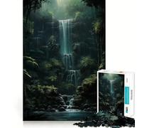 Cascada en el Bosque Rompecabezas para Adolescentes 1000 Piezas Mejora la Agilidad Mental Juego tamaño Uniforme Piezas precisas diversión Familiar Actividad Nocturna (38x26cm)