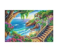 Cascada en Escalera Bosque Puzzle 1000 Piezas Educativo Impresión HD Tiempo Feliz Juego De Rompecabezas para Familia Entretenimiento Inteligente Construir Maquetas 1000 PCS