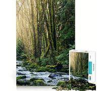 Cascada en Port Alberni Rompecabezas para Adolescentes 1000 Piezas Mejora la Mente Juego Tamaño Uniforme Piezas precisas Diversión Familiar Actividad Nocturna (50x75cm)