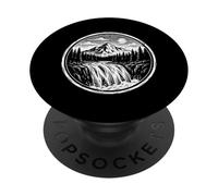 Cascada Montañas Senderismo Naturaleza Aventura A PopSockets PopGrip Adhesivo