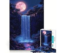 Cascada Nocturna, Rompecabezas de 1000 Piezas para Adultos, Regalos para Mejorar la Memoria y Relajarse Mentalmente, Corte Premium, Sorpresa Cálida (50x75cm)