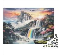 Cascada País de Las Maravillas 1000 Piezas Rompecabezas para Adultos Rompecabezas Juego Familiar Juegos Desafiantes EduGatosivos Un Gran Regalo para Todos Los Adultos 1000pcs (75x50cm)