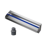 Cascada Personalizable de 70 Pulgadas para estanques Exteriores, Fuentes de jardín, Elementos acuáticos para Villas, Piscinas y Patios Traseros. Color Plata. Ideal para paisajismo.