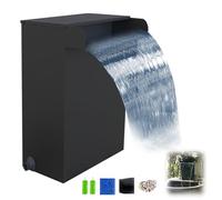 Cascada Piscina Kit de Caja de Aliviadero para Cascada Pequeña de Exterior. Sistema de Filtro para Fuentes de Agua de Estanque Negro Sin Bomba. Aliviadero de Palas para Cascada para Patios Tranquilos(