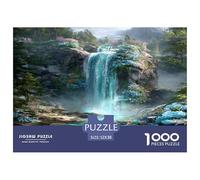 Cascada Rompecabezas 1000 Pieza Ajuste Adultos O Familias Juntos paisajes Juegos EduGatoivos Puzzle Regalos para Hombres Cartón 100% Reciclado Decoración del Hogar 52x38cm/1000pcs