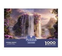 Cascada Rompecabezas 1000 Pieza para Adultos paisajes Juegos EduGatoivos Puzzle Regalos para Adultos Cartón 100% Reciclado Decoración del Hogar 52x38cm/1000pcs