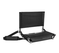 Cascade Mountain Tech - Asiento de Estadio, Silla Plegable Ligera y portátil para gradas y Bancos, Color Negro, extraancha, 51 cm