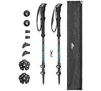 Cascade Mountain Tech Trekking Poles-Carbon Fiber Walking or Hiking Sticks with Quick Adjustable Locks (Set of 2), Blue Bastones de Senderismo, Unisex, Azul, Eva Grip