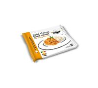 CASCAJARES - Pollo al Curry tikka masala con arroz Basmati. Listo para calentar en el microondas, perfecto para dos persona, 350 gramos de pollo y 250 gramos de arroz. Sin gluten