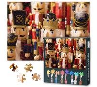 Cascanueces de 1000 piezas para adultos, grupo de soldados de madera cascanueces con diferentes tocados, rompecabezas, rompecabezas imposibles difíciles, 50 x 70 cm