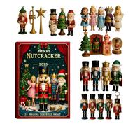 Cascanueces de Adviento,24 Días De Navidad Cascanueces 2D Plano | Colgante de Cuenta Regresiva para las Vacaciones | Para El Coche Casa Chimenea Dormitorio Salón