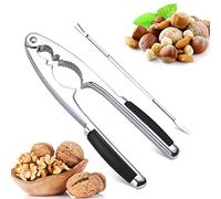 Cascanueces De Galleta De Nueces, 304 Acero Inoxidable Alicate para Nuez, Abridor de Nogal Herramientas de Cocina Multifuncional Pistachos Avellanas Pacana Almendras Nueces Cascanueces con Forks