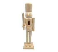 Cascanueces de Madera - Cascanueces para pintar, cascanueces de madera sin terminar para Navidad, cascanueces de madera, figura de vacaciones para pintar |