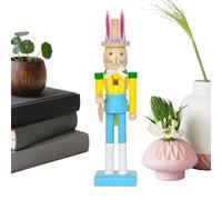 Cascanueces de madera Decoraciones Vacaciones Conejo Diseño Imagen Mesa | Conejo de madera Cascanueces imagen de Navidad para mesa de primavera vacaciones chimenea chimenea apartamento escaleras Bui