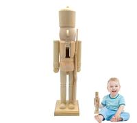 Cascanueces de madera sin pintar - 38 cm Creación sin cascanueces, Soldados del rey, Adornos, Adornos creativos, Regalos, Pintura de cascanueces de madera | Artesanía de muñeca creativa de 15 pulgadas