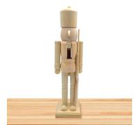 Cascanueces de madera sin pintar - Cascanueces para pintar | Cascanueces sin terminar, Cascanueces de madera para pintar, Suministros de fiesta Cascanueces de artesanía navideña de 15 pulgadas, Figura